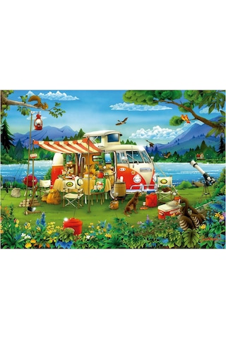 Educa 1000 Parça Harika Kamp Tatili Puzzle - 19922 - Camping Holiday