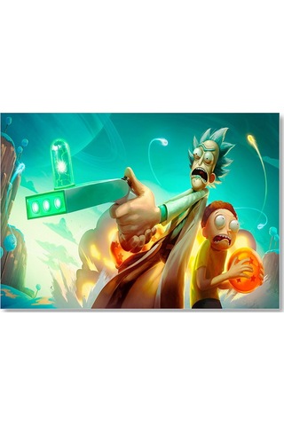 Cakasepetim Rick Ve Morty Dragon Ball Ahşap Mdf Tablo