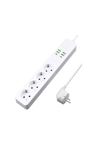 H-02 Termal Akım Korumalı 3000 W 10 Amper 4'lü Priz 2 Metre