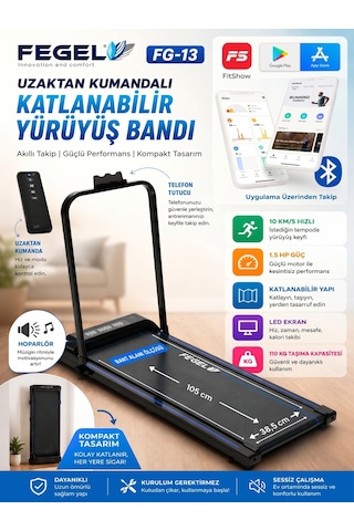FG-13 Katlanabilir Akıllı Yürüyüş & Koşu Bandı
