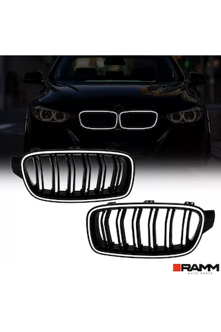 Bmw 3 Serisi F30 2013-2018 Led Işıklı Böbrek Ön Panjur Seti