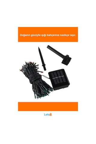 Solar Su Geçirmez Siyah Kablo Bahçe Aydınlatması Çok Renkli