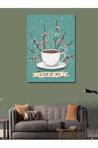 Kanvas Tablo A Joyful Cup Çayı 50cmx70cm