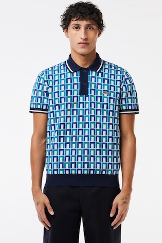 Lacoste Erkek Monogram Polo Yaka Triko Tişört Beyaz