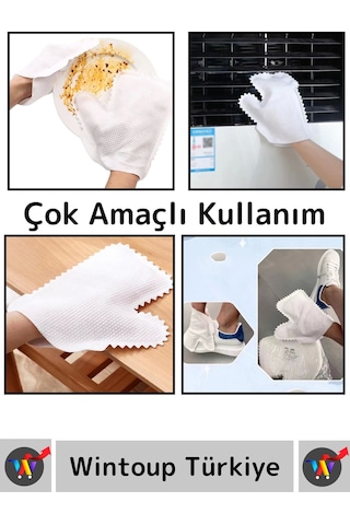 Wintoup Premium Dayanıklı Yüksek Kaliteli Mikrofiber Temizlik Toz Alma Eldiveni 10'lu