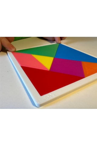 Çocuklar İçin Renkli Tangram Bulmacası