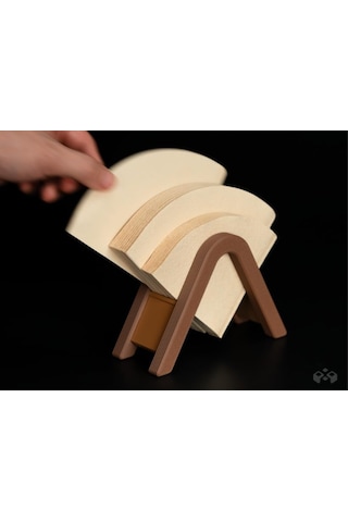Housetrend Filtre Kahve Kağıdı Tutucu Dekoratif Şık V60 Coffee Paper Filter Stand Çok Renkli