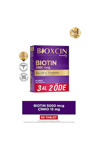 Bioxcin Biotin 5000 Mcg 90 Tablet