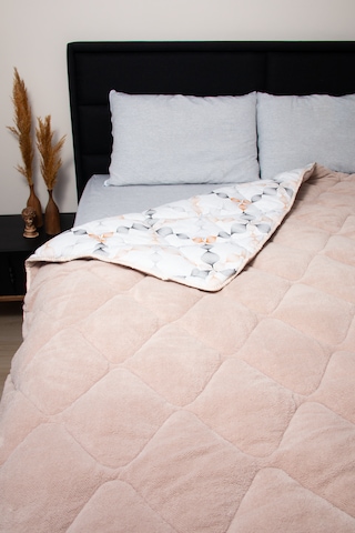 Çift Taraflı Wellsoft Lüks Yorgan Bej