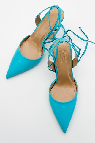 Luvishoes Bonje Mavi Kadın Topuklu Ayakkabı Mavi