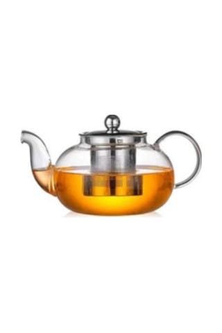 EPİNOX BOROSİLİKAT CAM DEMLİK 400 ML - ÇELİK SÜZGEÇ (CD-400M) Şeffaf