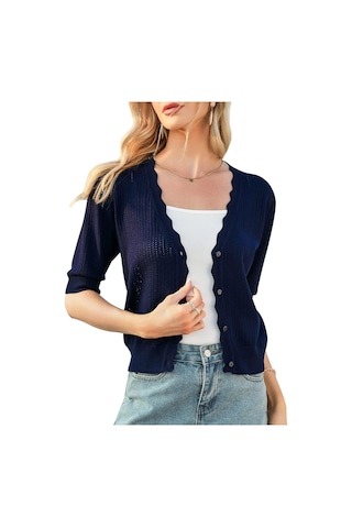 Youknitwear You Windy Triko Hırka Lacivert