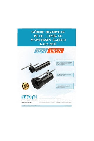 İz Yapı Asma Klozet Yükseltme Kada Seti 25 Mm Eksen Kaçık Kiti