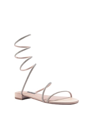 Nine West Logan 3fx Bej Kadın Düz Sandalet 000000000101337548 Bej
