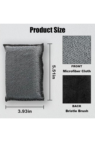 Suofeng 3'lü Araç İç Temizlik Sponsu - Çift Taraflı Mikrofiber Ve Yumuşak Fırça, Derinlemesine Yıkanma, Dashboard-koltuk-kapı Uygun