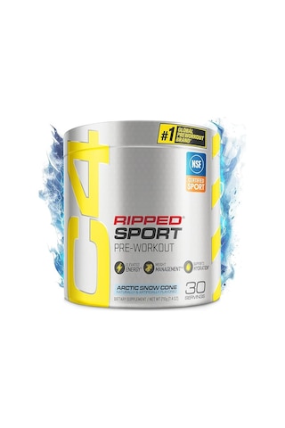 C4 Ripped Sport Pre Workout Powder Arctic Snow Cone Weight Loss - 30 Servings-usa Versiyon