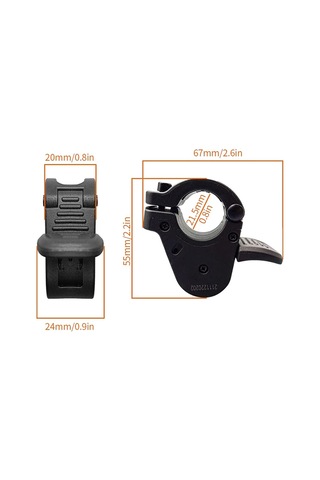 Elektrikli Bisiklet Güç Kolu - 300x, 3pin, Gaz Kolu 25cm Kablo Siyah