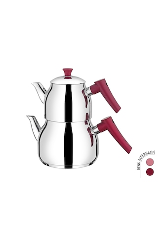 Viola Aile Damla Paslanmaz Çelik Çaydanlık Pembe