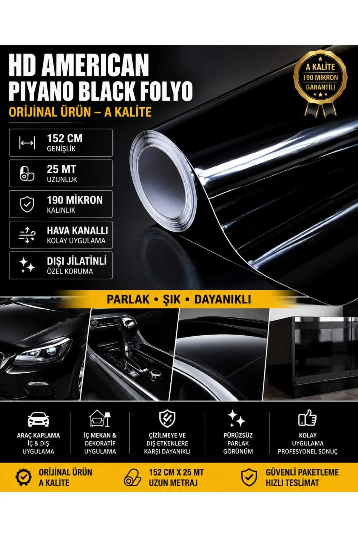Piano Black Folyo