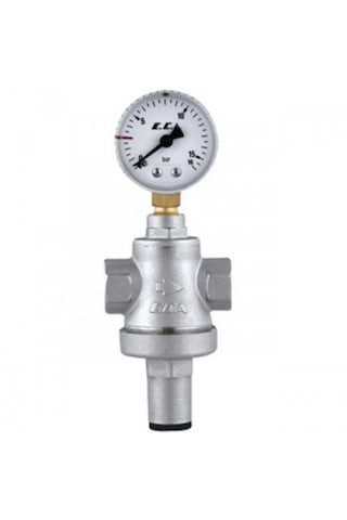 Eca 3/4 '' inç Manometreli Basınç Düşürücü Valf Vana Pistonlu 602111010 Eca 3/4 '' inç Manometreli Basınç Düşürücü Valf Vana Pistonlu 602111010