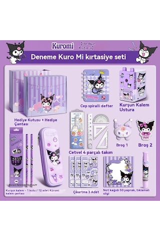 Kuromi Kırtasiye Hediye Seti Kırtasiye Seti B