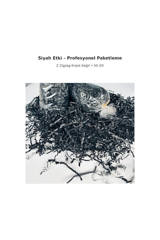 Siyah Z Zigzag Kırpık Kağıt Hediye Kutu İçi Dolgu & Paketleme Malzemesi 50 Gr Premium