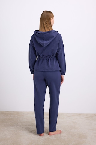 Man11605-1025 Anil Ev Giyim Anıl Kadın Kapüşonlu Fermuarlı Sweatshirt Ve Pantolon Takımı 11605 Parlement