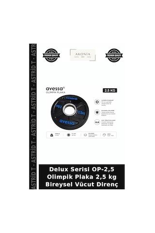 Delux Serisi Op-2,5 Olimpik Plaka 2,5 Kg Bireysel Vücut Direnç