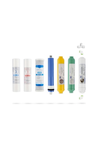 Açık Kasa Su Arıtma Cihazı 7'Li Filtresi Membran Seçenekli Set