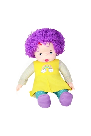 Unutulmaz Bir Hediye - 70 Cm Lahana Saçlı Gökkuşağı Bebek