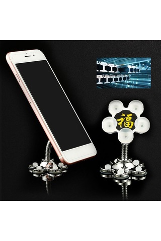 Geeksen Araç İçin Çift Yönlü Süngerli Telefon Tutucu, Tek Elle Kontrol, 4-6.5 İnç Telefonlar İçin, Sürücü Güvenliği Sağlar, 6 Renkten Seçim