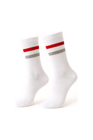 Erkek Siyah Beyaz Soket Çorap 2 Li Set Pamuklu Spor Ve Günlük Kullanım Plus Scorpion Siyah Beyaz