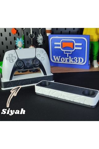 Ps5 Dualsense Oyun Kolu Standı 3d Baskı Masaüstü Düzenleyici Siyah