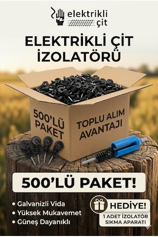 Canımız Enerji 500 Adet Elektrikli Çit İzolatörü + Sıkma Aparatı Hediyeli Canımız Enerji 500 Adet Elektrikli Çit İzolatörü + Sıkma Aparatı Hediyeli