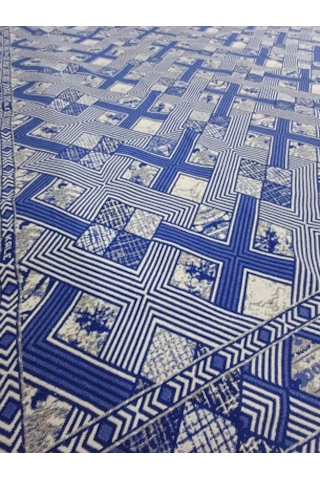 Savan Dokuma Halı Örtüsü 6m² Mavi