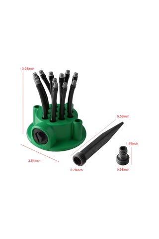 Tenfowee Bahçe Sulama Aleti: 12 Esnek Fıçıklı 360 Derece Otomatik Sprinkler, Çift Paket, Çim, Bitki Ve Bahçe İçin Büyük Kaplama Alanı