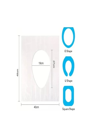 100'lü Hijyenik Kullan At Klozet Kapağı Poşeti Örtüsü Yaşlı Hasta Çocuk İçin Klozet Poşeti Şeffaf