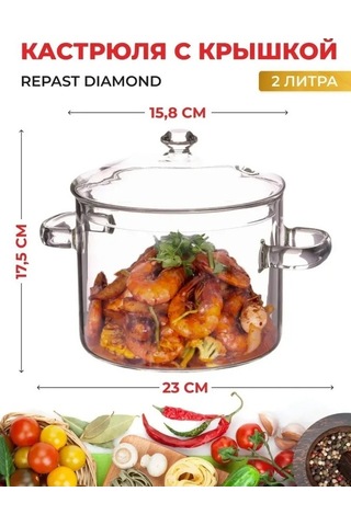 Novahub Dayanıklı Borosilikat Cam 2l Yemek Tenceresi - Tüm Ocaklarla Uyumlu, Kolay Temizlenir Şeffaf Şeffaf