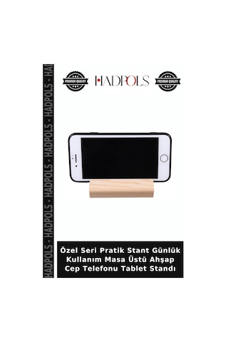 Özel Seri Pratik Stant Günlük Kullanım Masa Üstü Ahşap Cep Telefonu Tablet Standı