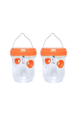 Geeksen Güneş Enerjili Dış Mekan Atak Böceği Tuzağı - Bahçe Çimenliği Ağaç Takma Tipi - Ip44 Su Geçirmez - 2 Adet Turuncu