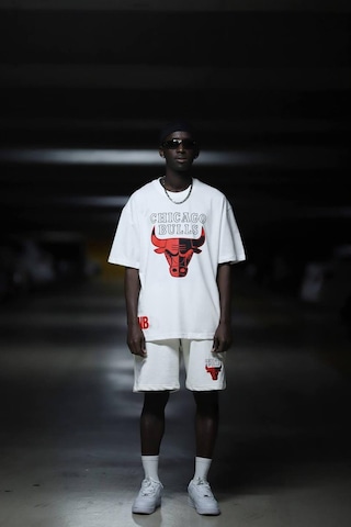 Chicago Bulls Pamuklu Oversize Şortlu Penye Takım 001