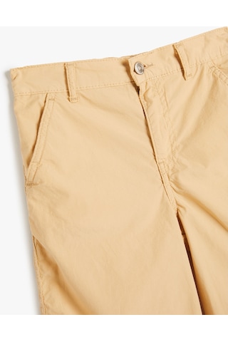 Koton Paraşüt Kot Pantolon Pamuklu Beli Lastikli Cepli - Parachute Jean Bej 4skg40027ad 4SKG40027AD052 Ekru