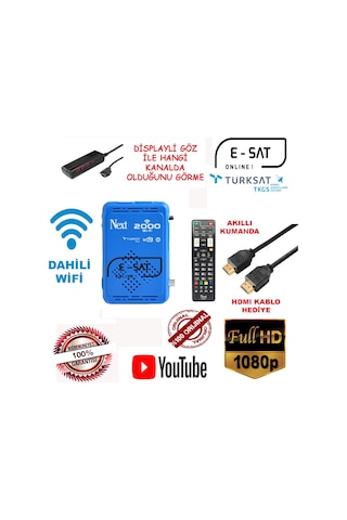Next 2000 Wifi Full Hd Uydu Alıcısı Dahili Wifi Akıllı Kumanda