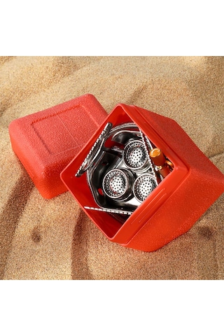 Hombey Taşınabilir Çift Katlı Çelik 3 Ateşli Fırın - Rüzgar Engeli, Hızlı Isıtma, 30kg Yük Kapasitesi, Piknik/outdoor Mutfak Gümüş