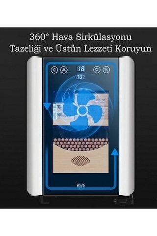 Elektrikli Puro Nemlendirici Kabin 8l Sessiz Kontrol, Çift Cam Kapı