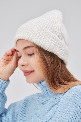 Derikem Basic Şık Standart Lüks Unisex Tiftik Bere Beyaz