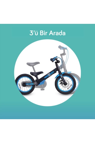 Smartrike Xtend 3'ü 1 Arada Büyüyen Çocuk Bisikleti, 3-7 Yaş İçin Dengeden Pedala Eğitim Bisikleti Mavi