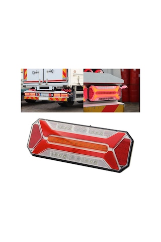 Dinamik Kayar Sinyalli Neon Ledli Arka Stop Lambası 12-24 Volt