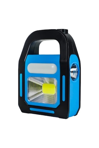 Sekatech Solar Işıldak Fener Taşınabilir Güneş Enerjili Ve Usb Mavi