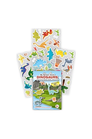 My Sticker Book '' Dinozorlar-böcekler-sualtı'' , 3lü Set Tükenmeyen Sticker Kitabı